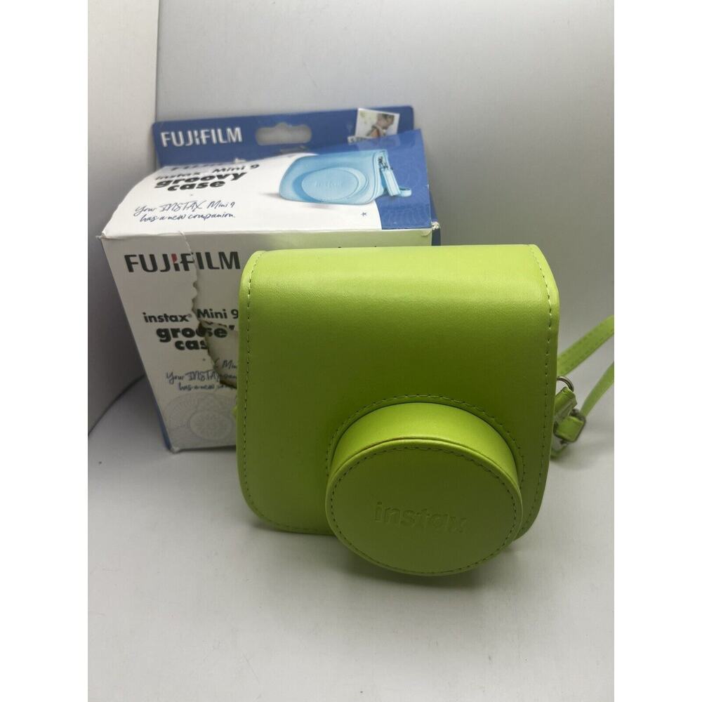Fujifilm Instax Mini 9 Camera Cover Case w/Shoulder Strap Pocket Lime Green